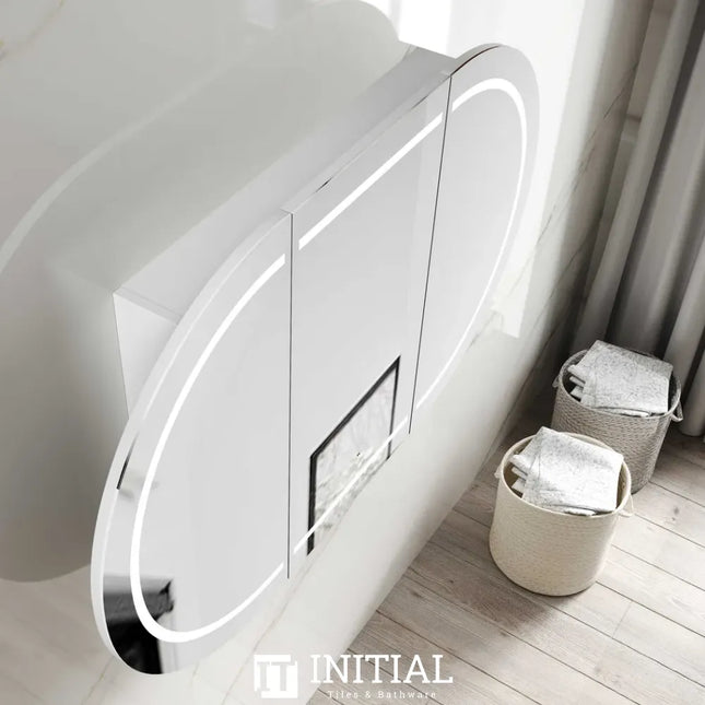 Otti LED Coogee Shaving Cabinet 1500X900, Matte White ,