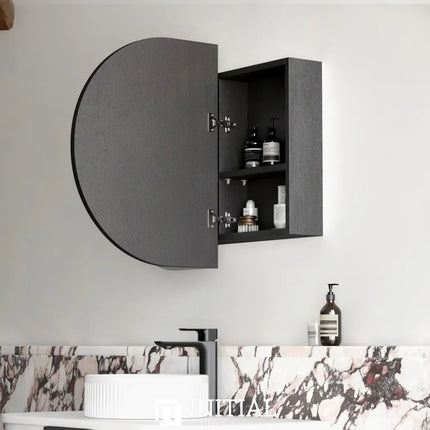 Otti LED Coogee Shaving Cabinet 900X600, Black Oak ,