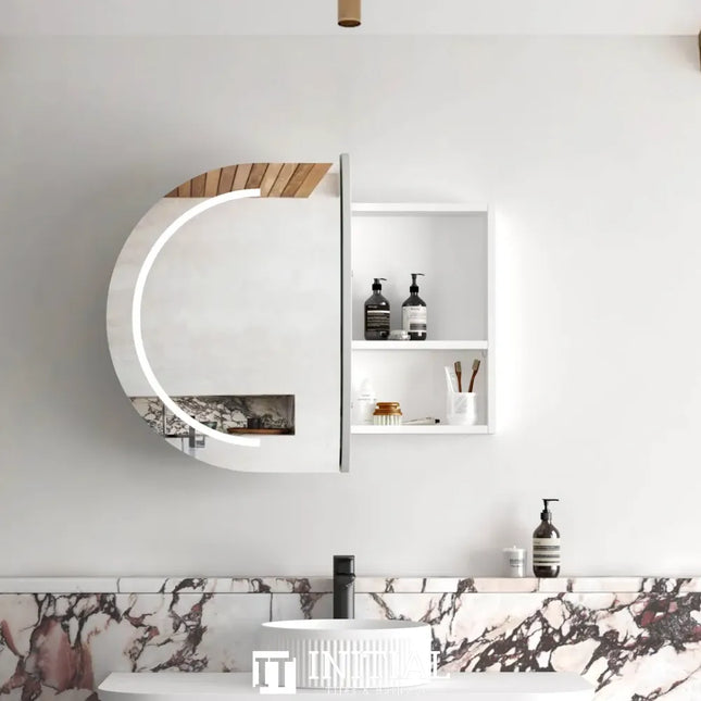 Otti LED Coogee Shaving Cabinet 900X600, Matte White , Default Title