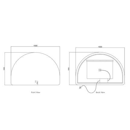 Otti Moonlight Archie LED Frameless Mirror 800X1200/1000X1500