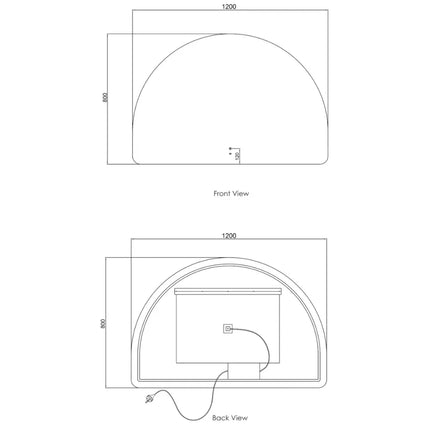 Otti Moonlight Archie LED Frameless Mirror 800X1200/1000X1500