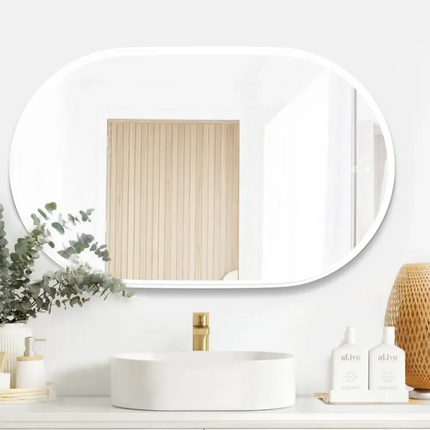 Otti Massa LED White Frame Mirror Oval 900-1800X600/750