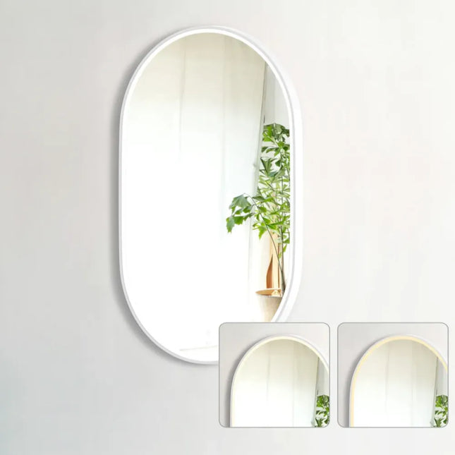 Otti Massa LED White Frame Mirror Oval 900-1800X600/750