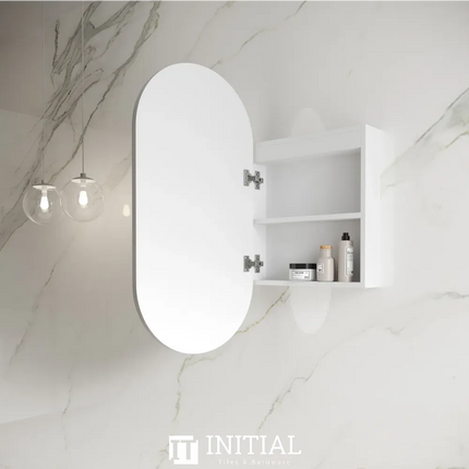 Otti LED Massa Oval Shape Shaving Cabinet 900X450, Matte White ,