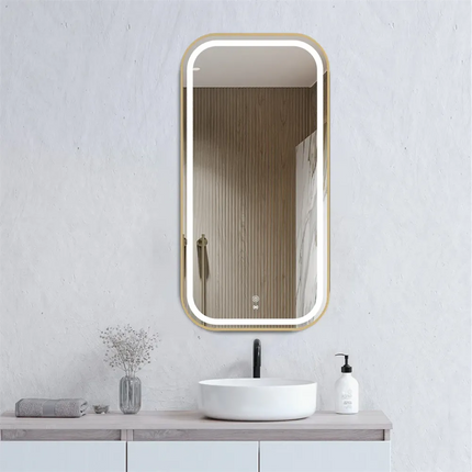 Otti Newport LED Frame Mirror Soft Rectangle 900X450 Gold ,