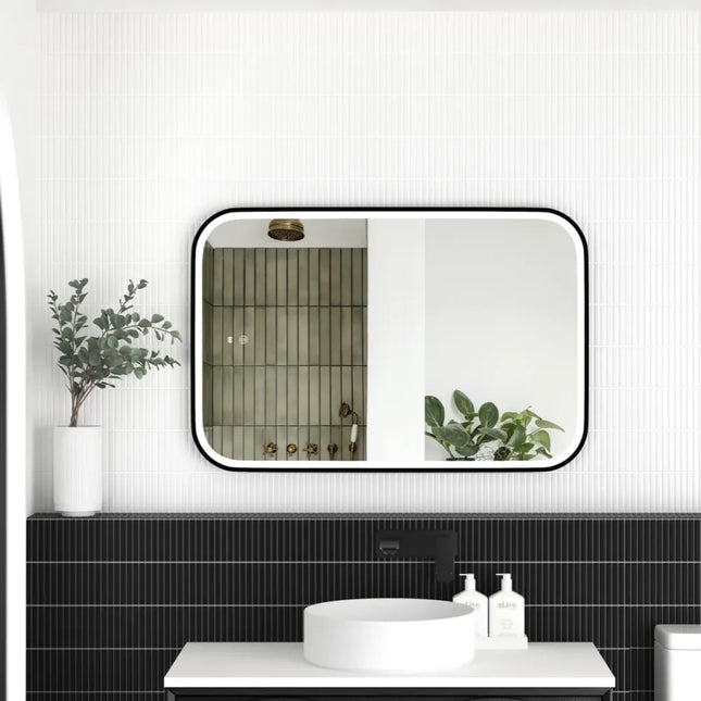 Otti Newport LED Frame Mirror Soft Rectangle 900X600/1500X750 Matte Black