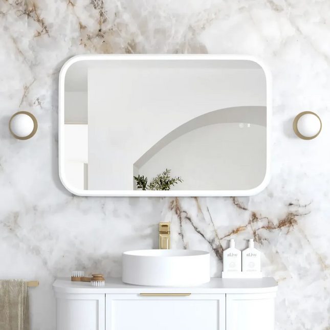 Otti Newport LED Frame Mirror Soft Rectangle 900X600/1500X750 White