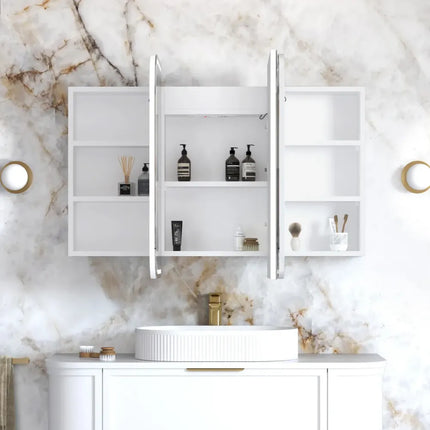 Otti LED Novo Soft Square Shaving Cabinet 1200X750/1500X750 Matte White Premium Edition