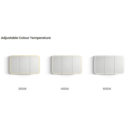 Otti LED Novo Soft Square Shaving Cabinet 1200X750/1500X750 Matte White Premium Edition