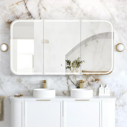 Otti LED Novo Soft Square Shaving Cabinet 1200X750/1500X750 Matte White Premium Edition