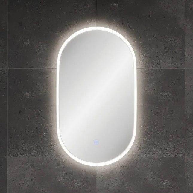 Sansa Pill LED Framed Mirror, 535 x 940 mm