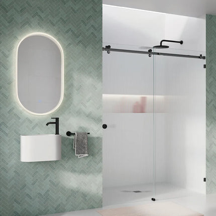 Sansa Pill LED Framed Mirror, 535 x 940 mm