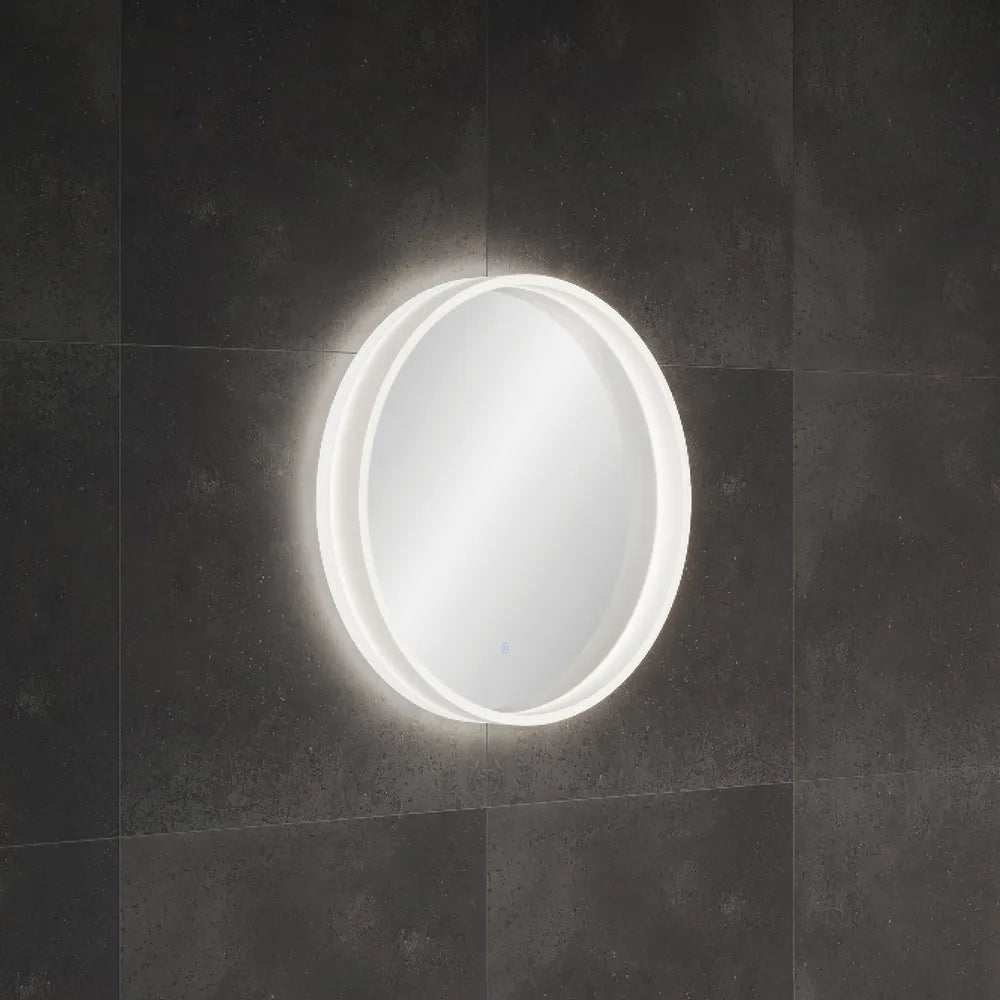 Fienza Sansa Round LED Framed Mirror, 2 Sizes