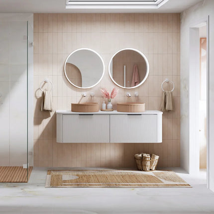 Fienza Sansa Round LED Framed Mirror, 2 Sizes