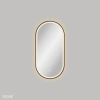 Fienza Empire LED Framed Mirror 450 x 900mm Matte Black ,