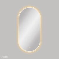 Fienza Empire LED Framed Mirror 600 x 1200mm Brass Gold ,