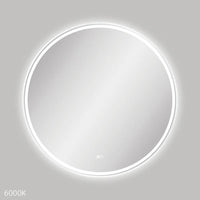 Fienza Reba LED Framed Mirror Matte White , 900mm