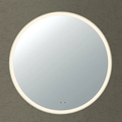 Diana Iron Framed Round LED Mirror Electroplated Coated Brushed Nickel