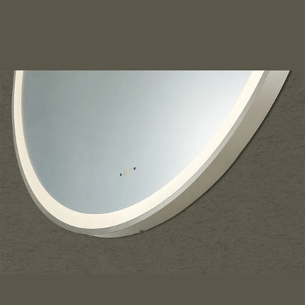 Diana Iron Framed Round LED Mirror Electroplated Coated Brushed Nickel