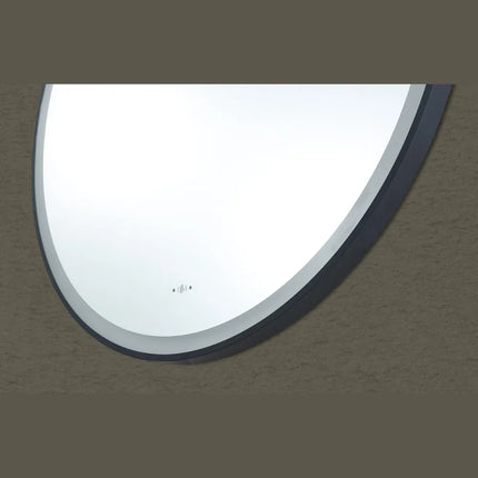 Diana Iron Framed Round LED Mirror Powder Coated Matte Black