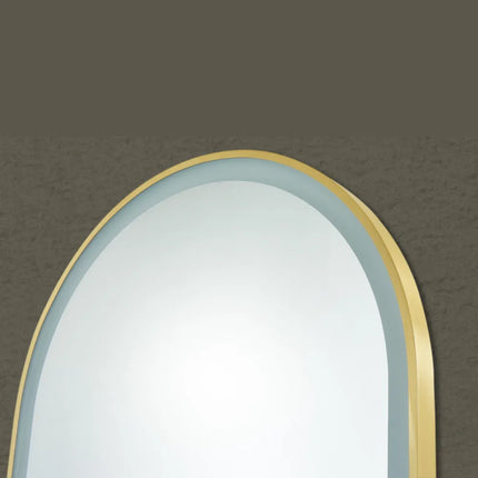 Audrey Iron Framed Arch LED Mirror Brushed Gold