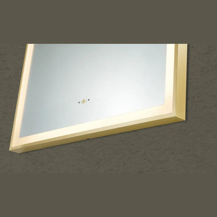 Audrey Iron Framed Arch LED Mirror Brushed Gold