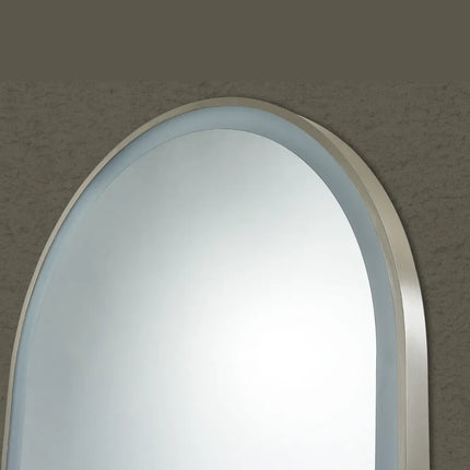 Audrey Iron Framed Arch LED Mirror Brushed Nickel