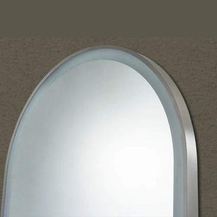 Audrey Iron Framed Arch LED Mirror Gun Metal Grey