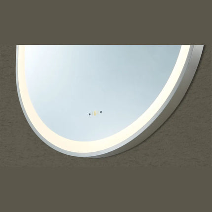 Vivo Iron Framed Oval LED Mirror Brushed Nickel