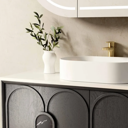 Otti Laguna Mark II Wall Hung Vanity Black Oak 1190X460X550