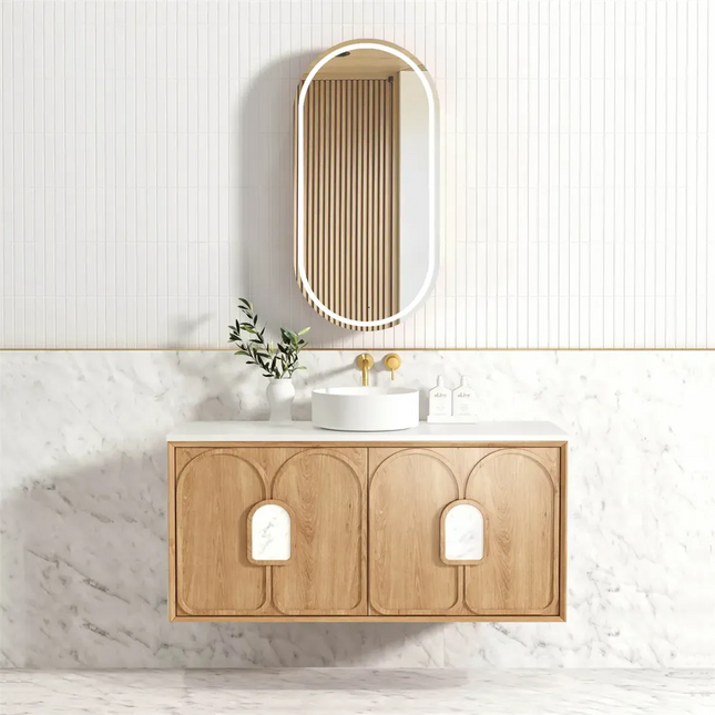 Otti Laguna Mark II Wall Hung Vanity Woodland Oak 1190X460X550