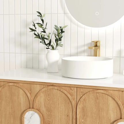 Otti Laguna Wall Hung Vanity American Natural Oak 1190X460X550