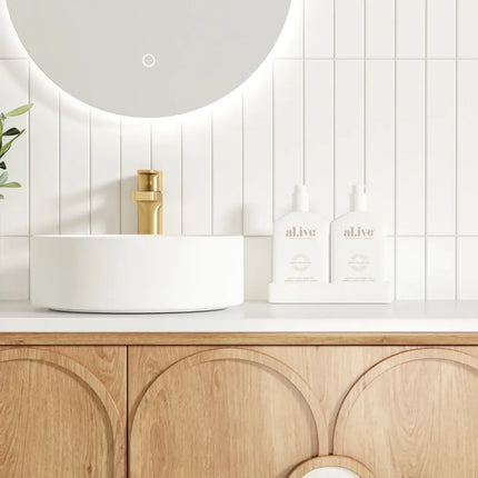 Otti Laguna Mark II Wall Hung Vanity Woodland Oak 1190X460X550