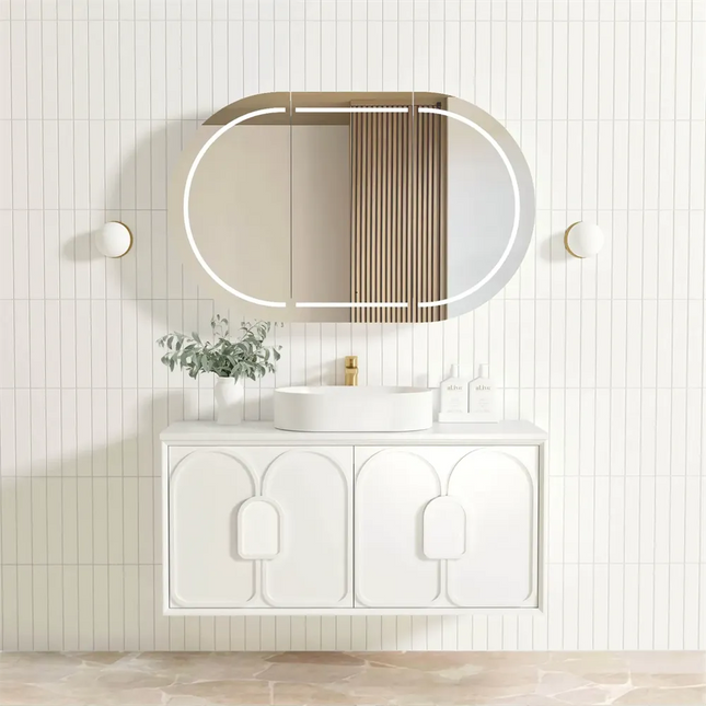 Otti Laguna Wall Hung Vanity Matte White 1190X460X550