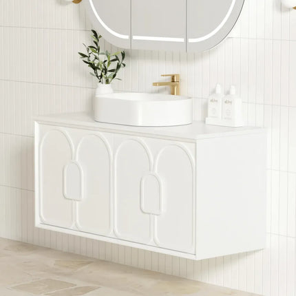 Otti Laguna Mark II Wall Hung Vanity Matte White 1190X460X550