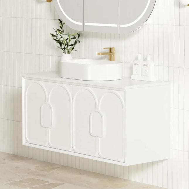 Otti Laguna Wall Hung Vanity Matte White 1190X460X550