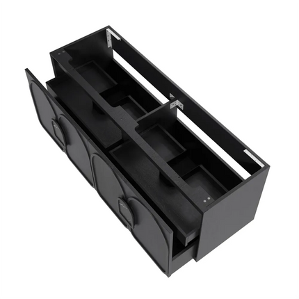 Otti Laguna Mark II Wall Hung Vanity Black Oak 1490X460X550