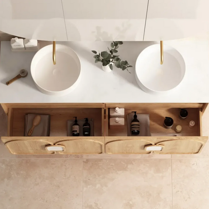 Otti Laguna Mark II Wall Hung Vanity Woodland Oak 1490X460X550