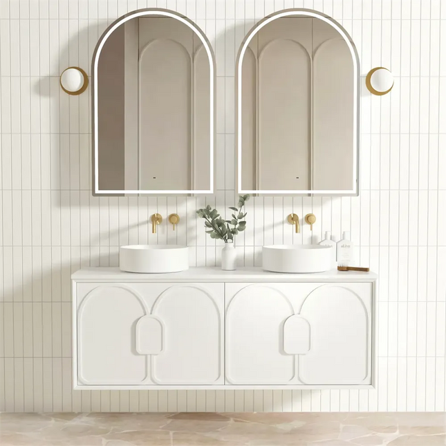 Otti Laguna Mark II Wall Hung Vanity Matte White 1490X460X550