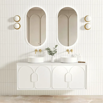 Otti Laguna Mark II Wall Hung Vanity Matte White 1490X460X550
