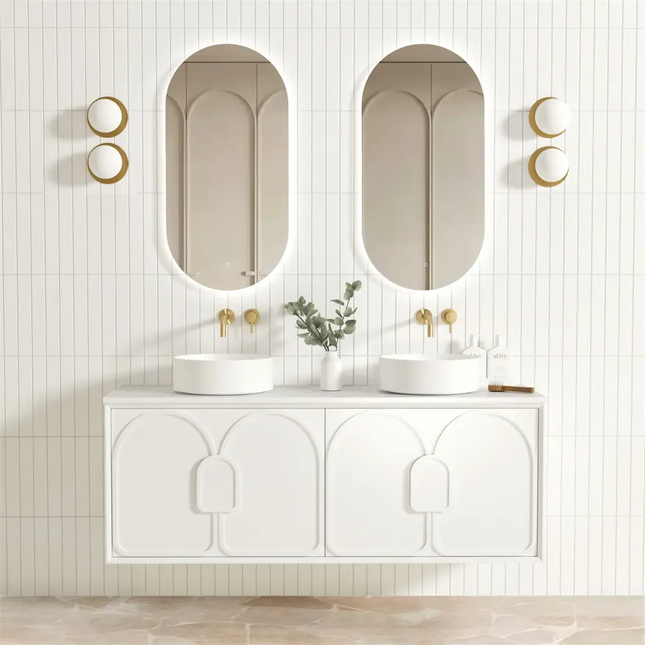 Otti Laguna Wall Hung Vanity Matte White 1490X460X550