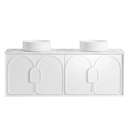 Otti Laguna Wall Hung Vanity Matte White 1490X460X550