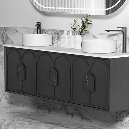 Otti Laguna Mark II Wall Hung Vanity Black Oak 1790X460X550