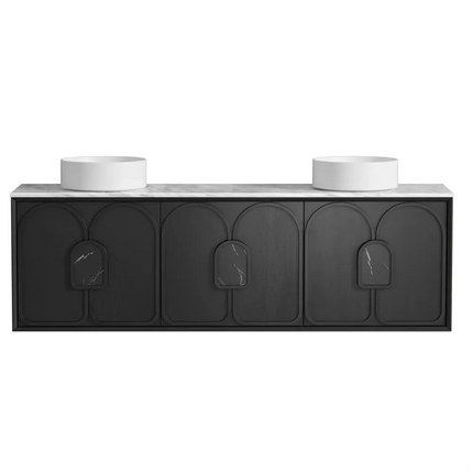Otti Laguna Mark II Wall Hung Vanity Black Oak 1790X460X550