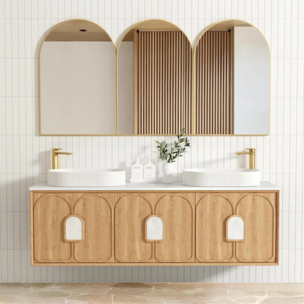 Otti Laguna Wall Hung Vanity American Natural Oak 1790X460X550