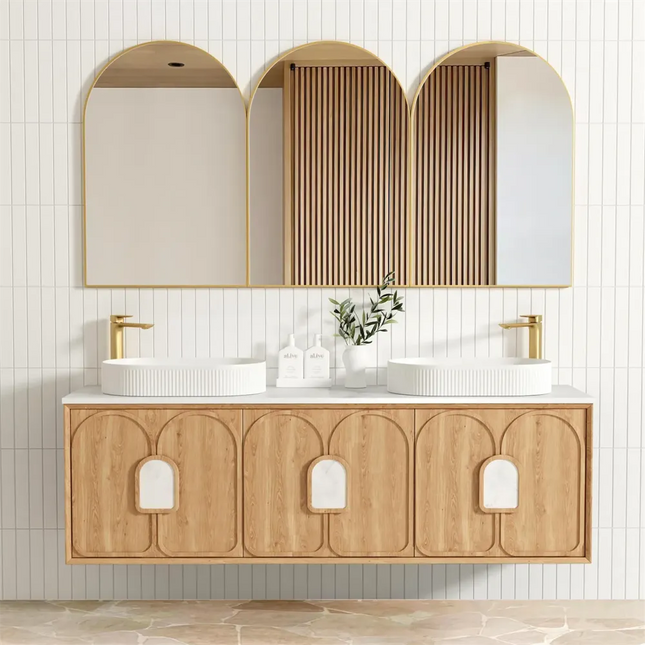 Otti Laguna Mark II Wall Hung Vanity Woodland Oak 1790X460X550
