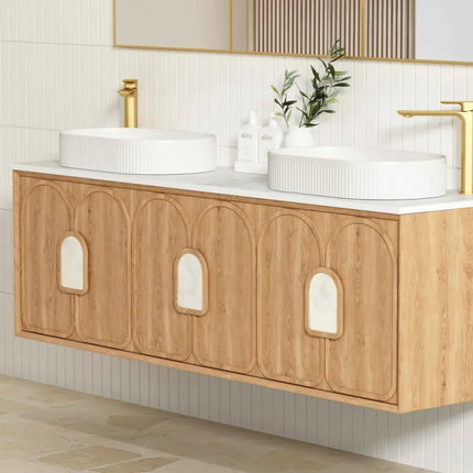 Otti Laguna Wall Hung Vanity American Natural Oak 1790X460X550