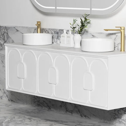 Otti Laguna Wall Hung Vanity Matte White 1790X460X550