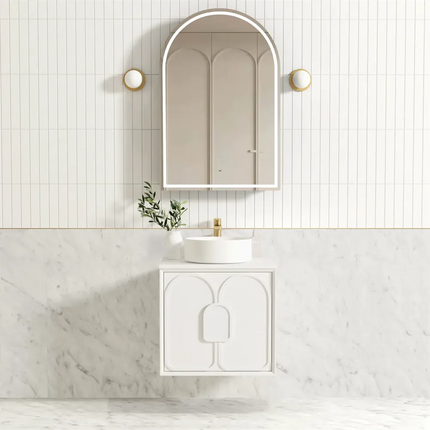 Otti Laguna Mark II Wall Hung Vanity Matte White 590X460X550
