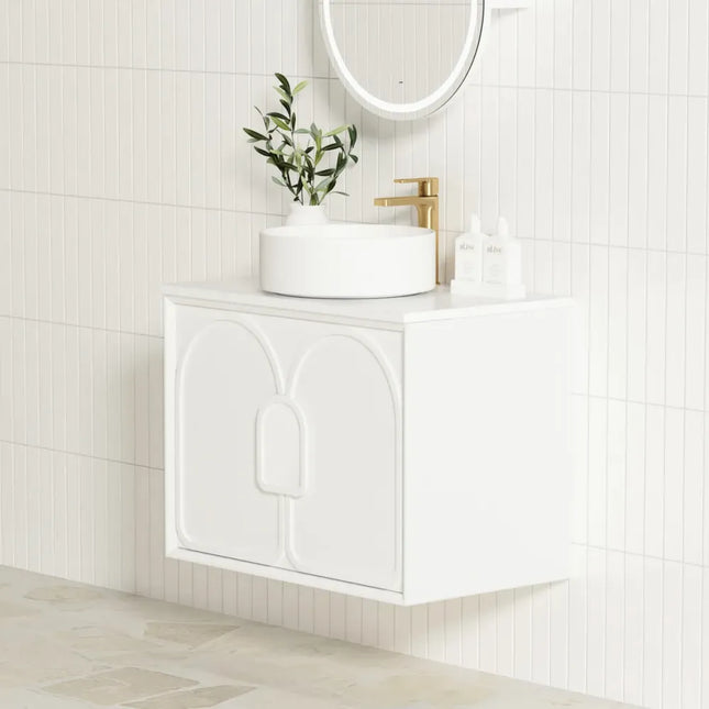 Otti Laguna Mark II Wall Hung Vanity Matte White 590X460X550